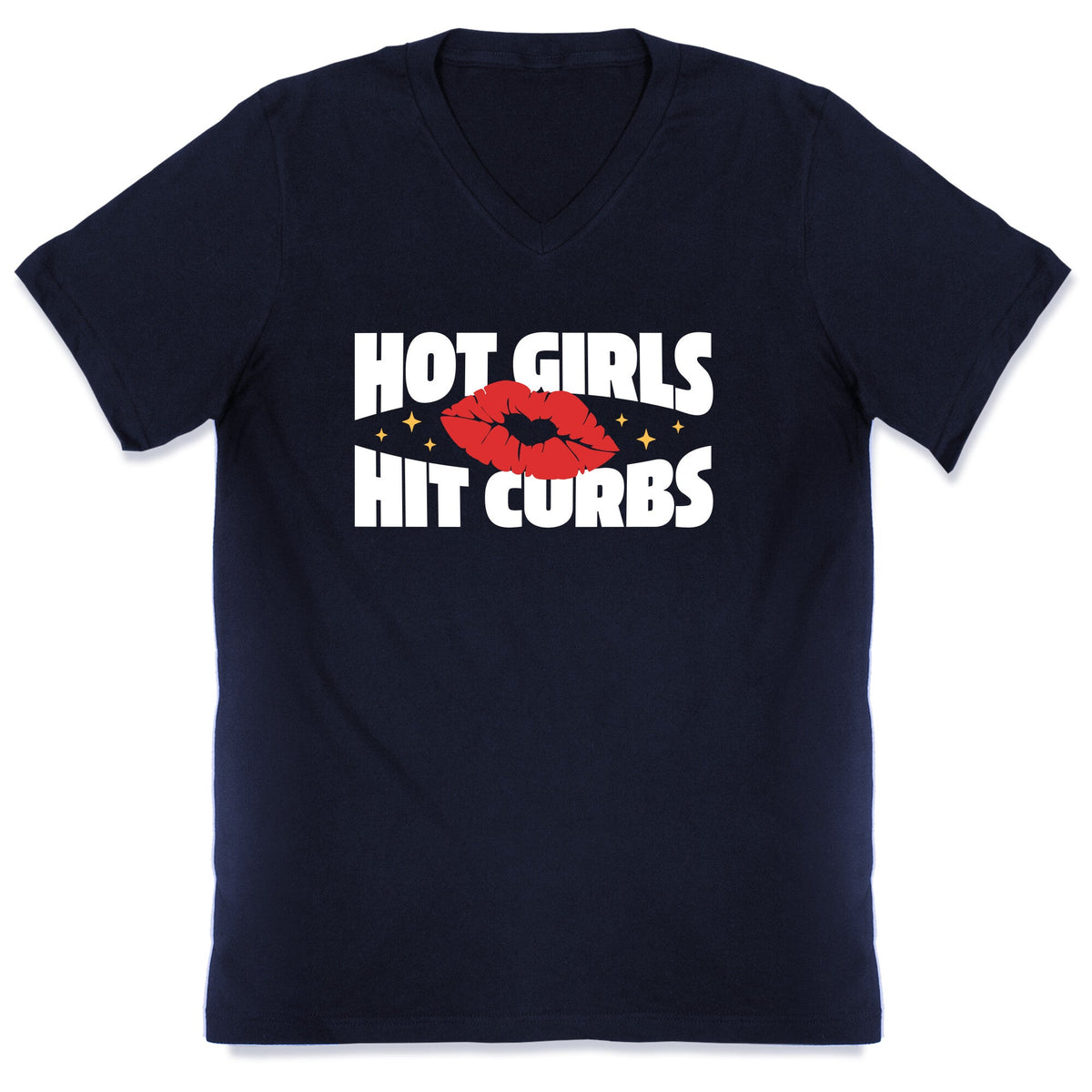 Hot Girls Hit Curbs V-Neck Unisex