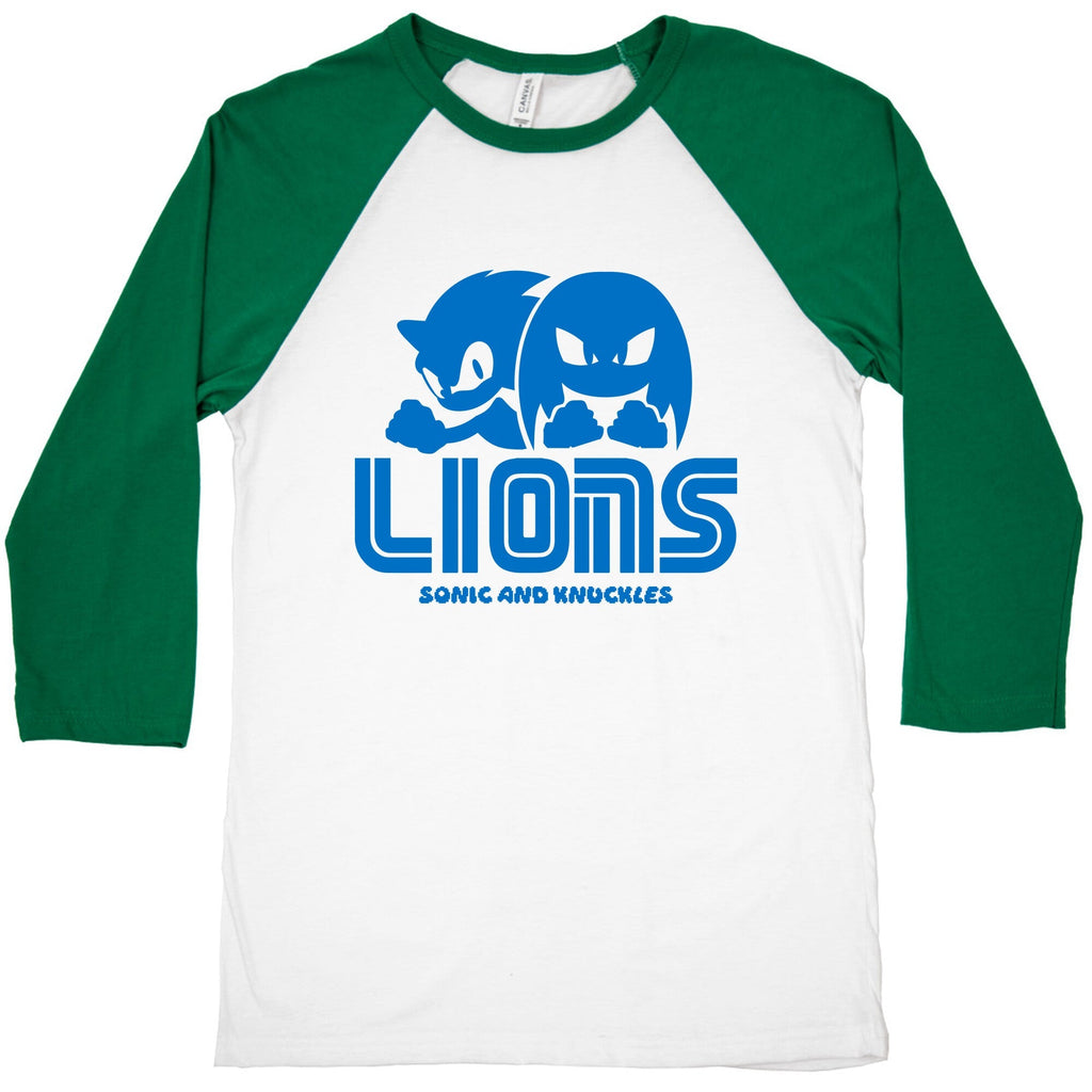 Sonic and Knuckles Lions Baseball Tee Unisex