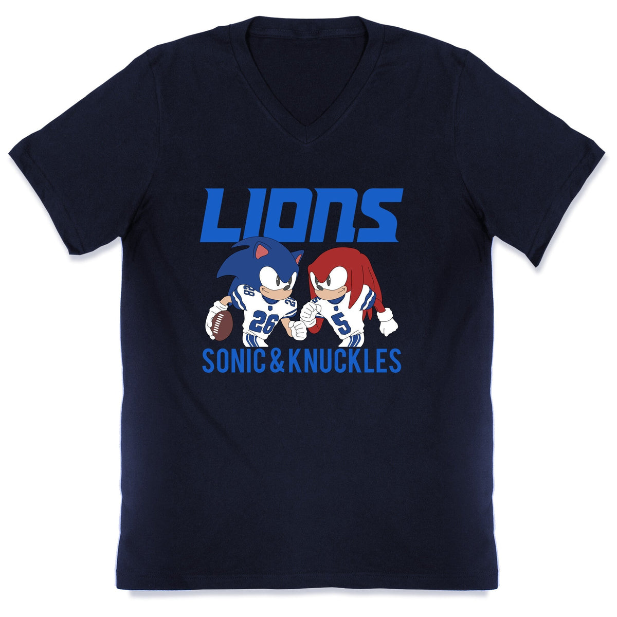 Lions Sonic and Knuckles V-Neck Unisex
