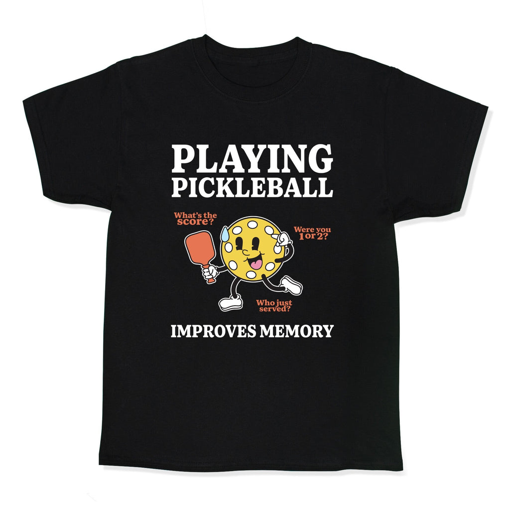Playing Pickleball Improves Memory Kids Tee Unisex