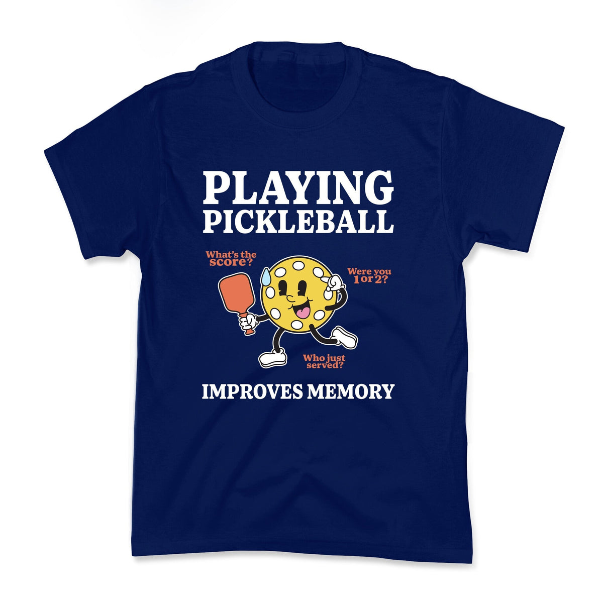 Playing Pickleball Improves Memory Kids Tee Unisex
