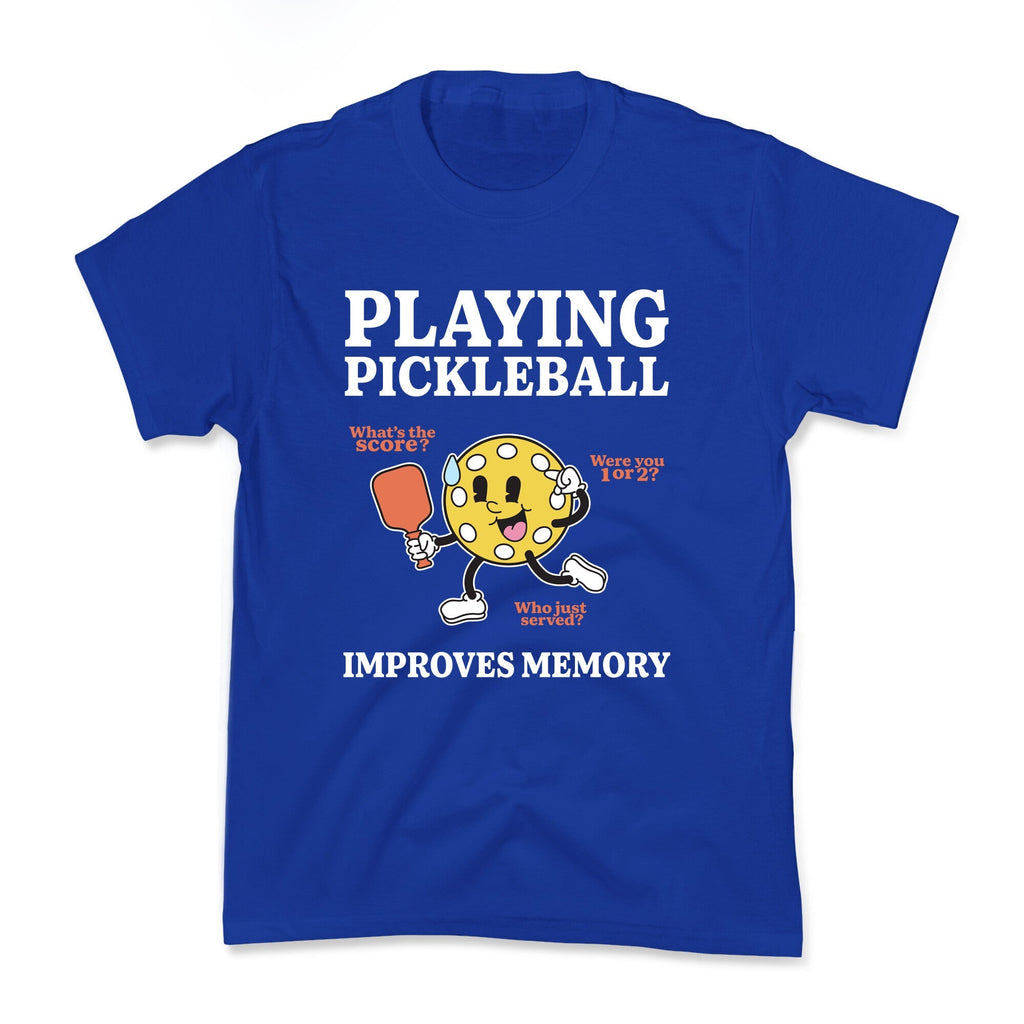 Playing Pickleball Improves Memory Kids Tee Unisex