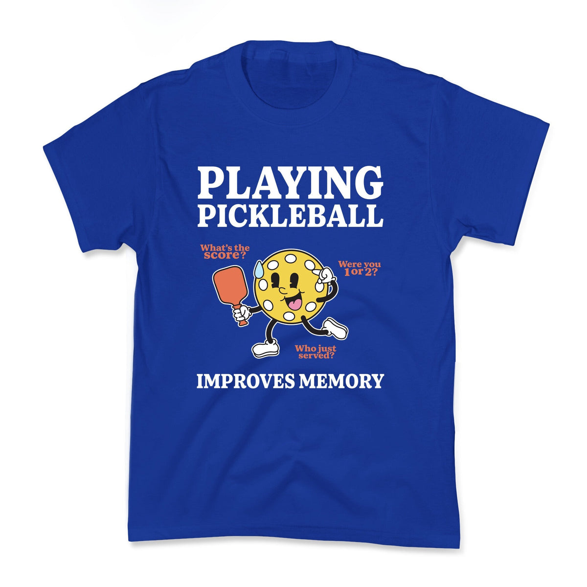 Playing Pickleball Improves Memory Kids Tee Unisex