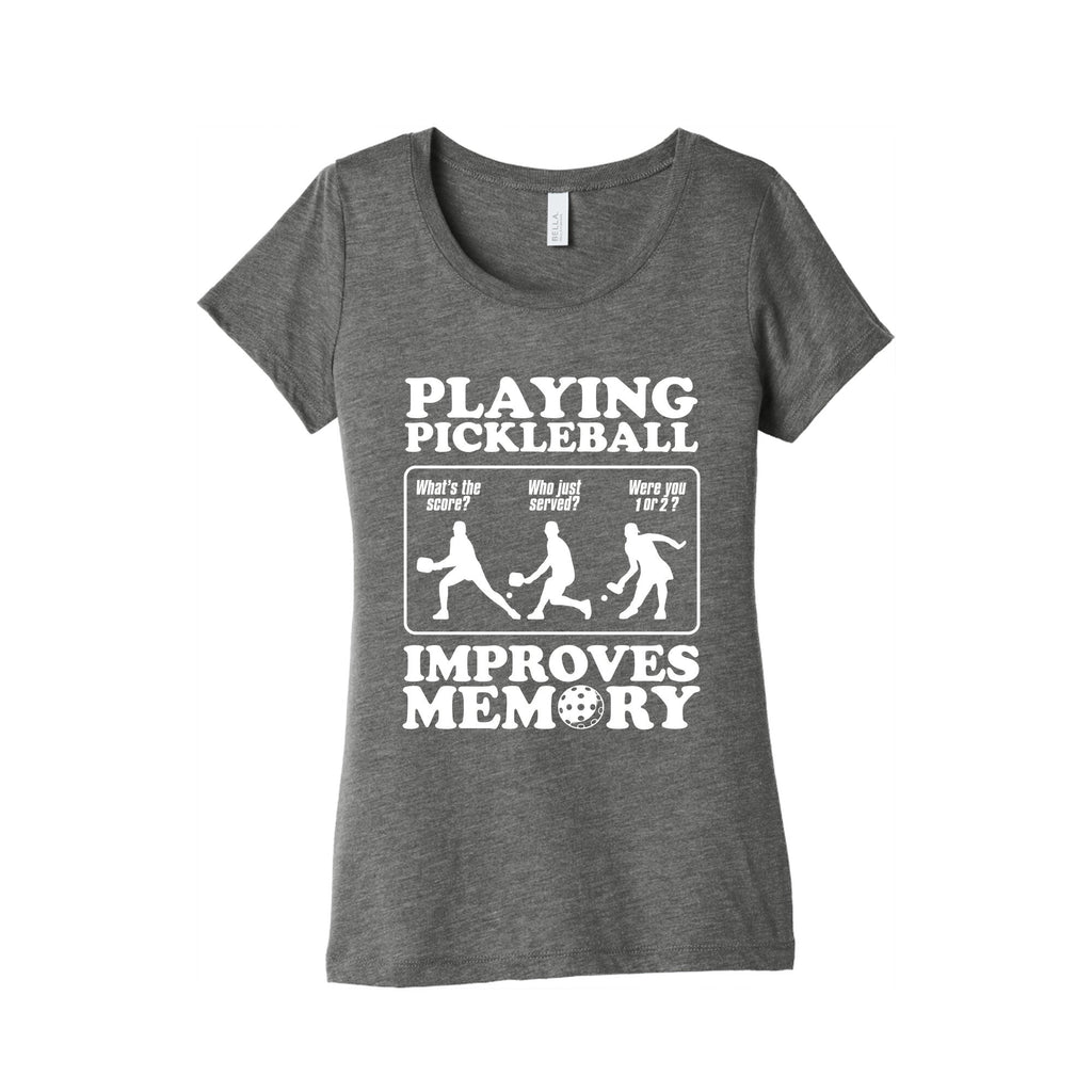Playing Pickleball Improves Memory Funny Womens Triblend Tee Unisex
