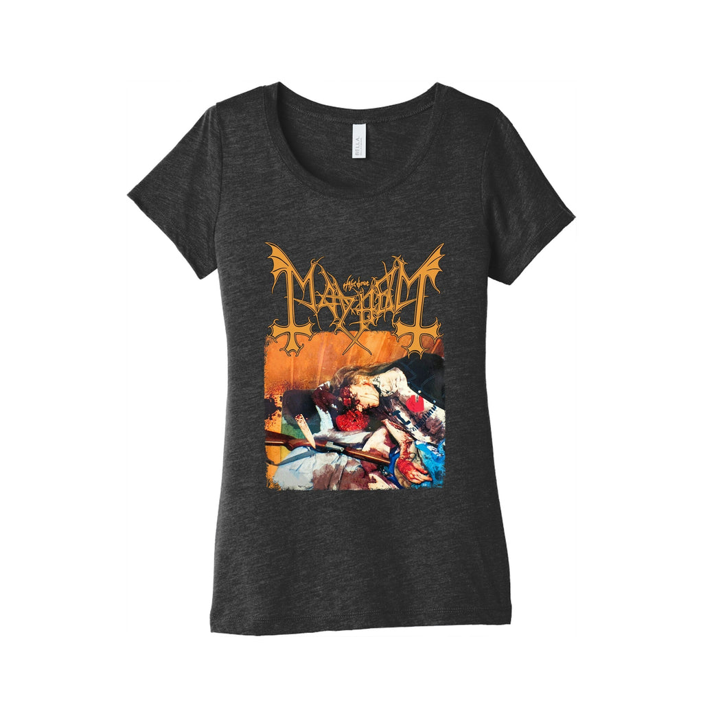 Mayhem Band Album Cover Womens Triblend Tee Unisex