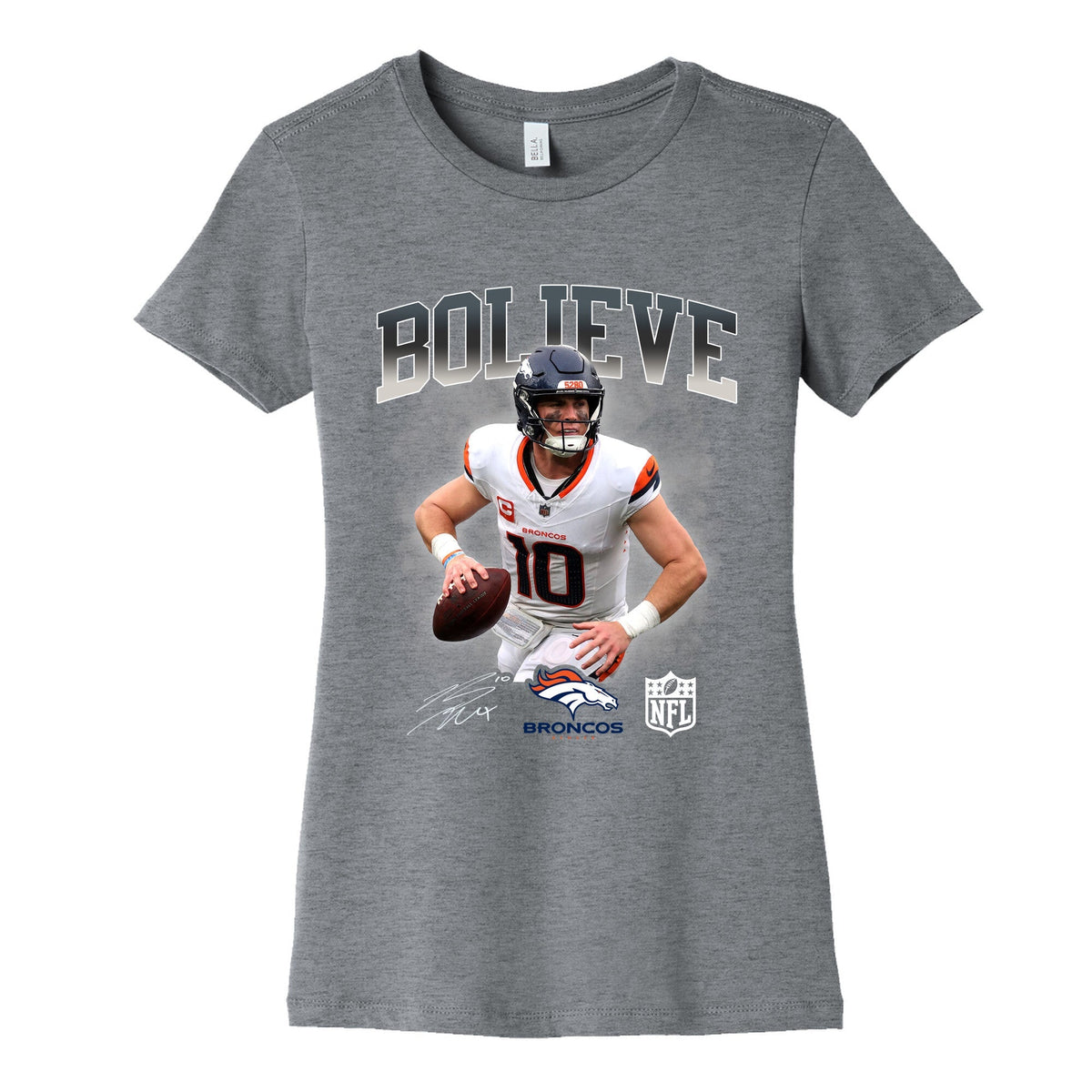 Bo Nix Bolieve Womens Cotton Tee Unisex
