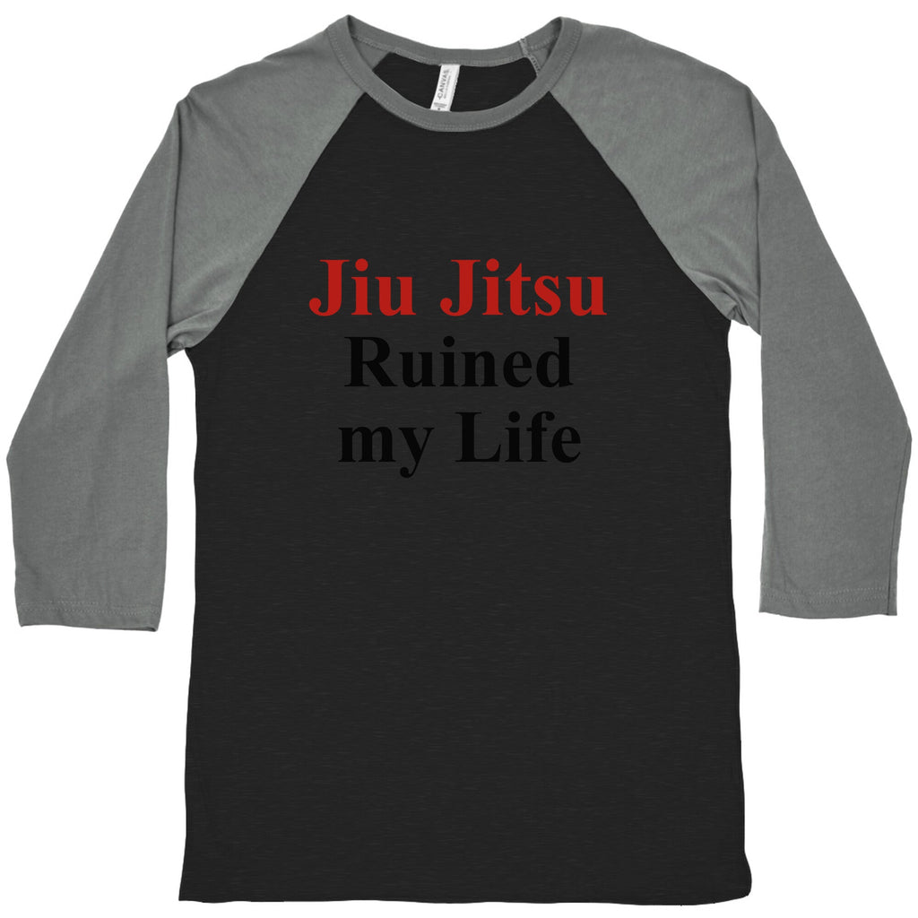 Brady Ju Jujitsu Ruined My Life Baseball Tee Unisex