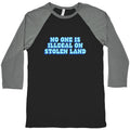No One Is Illegal Baseball Tee Unisex