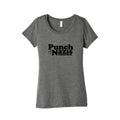 Punch Nazis Black Text Womens Triblend Tee Unisex