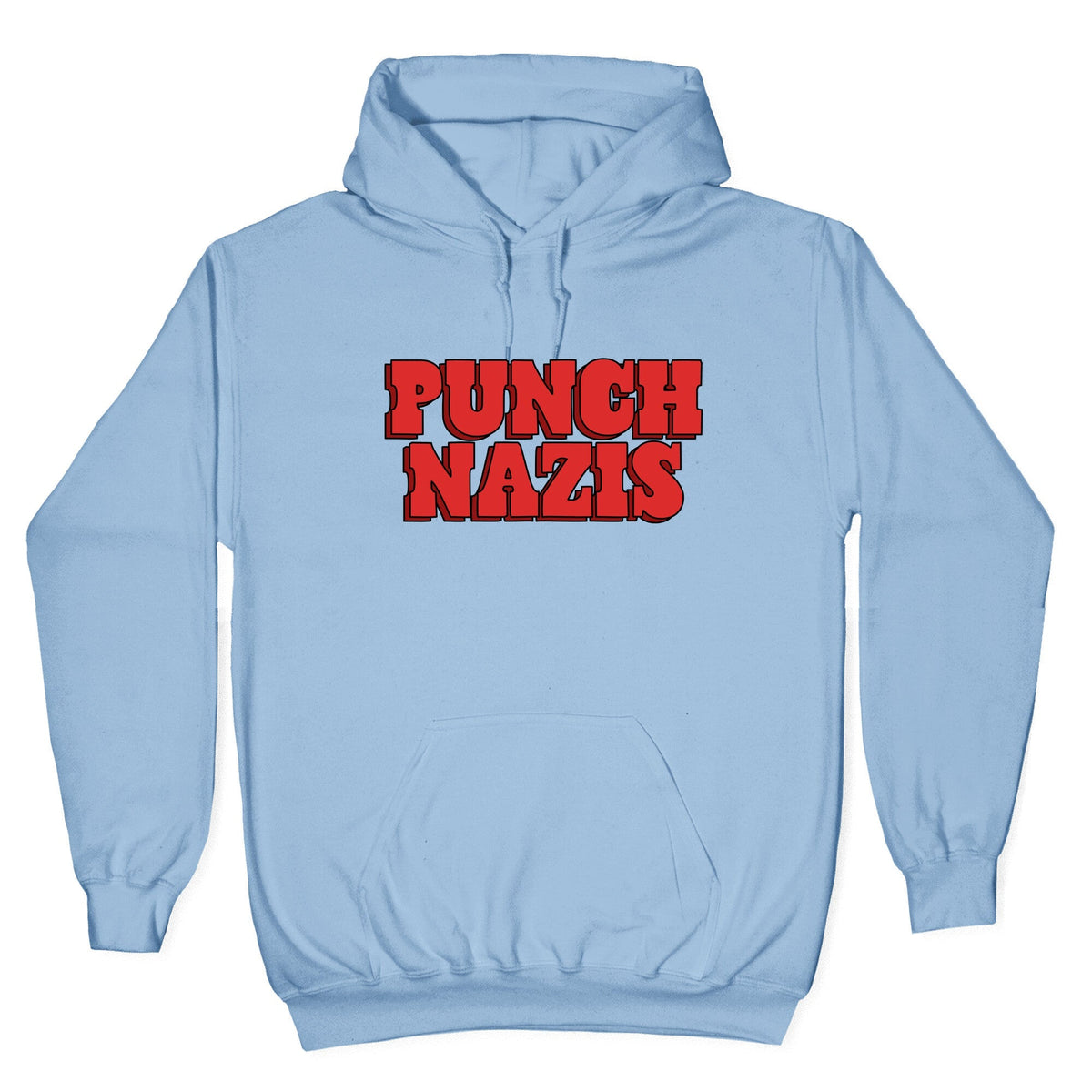Punch Nazis Red Text Unisex