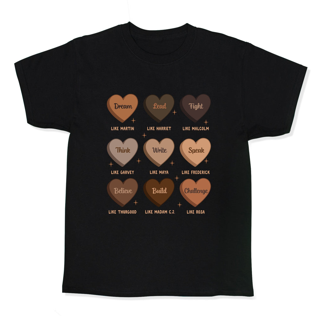 Celebrating Black History Leaders Kids Tee Unisex