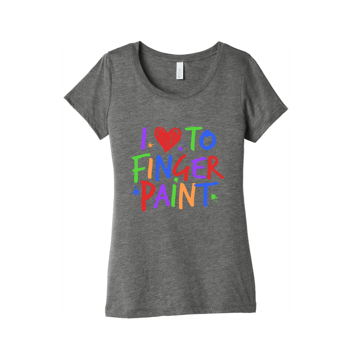 I Love To Finger Paint Couples 1 Womens Triblend Tee Unisex