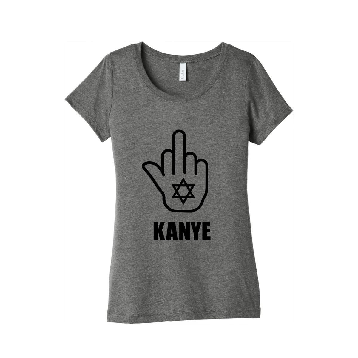 Middle Finger F Kanye Womens Triblend Tee Unisex