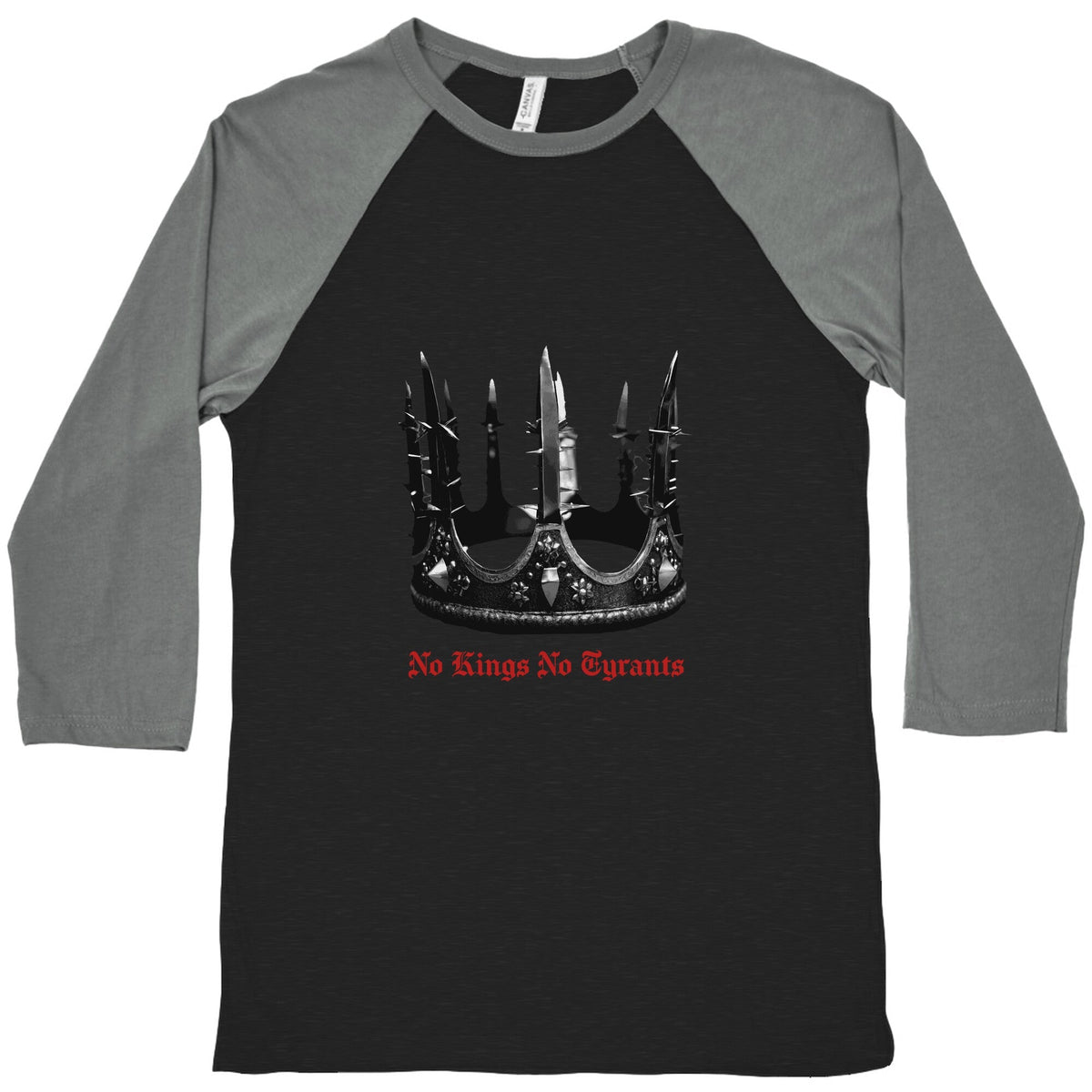 No Kings No Tyrants Crown Baseball Tee Unisex