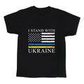 I Stand With Ukraine Flag Kids Tee Unisex