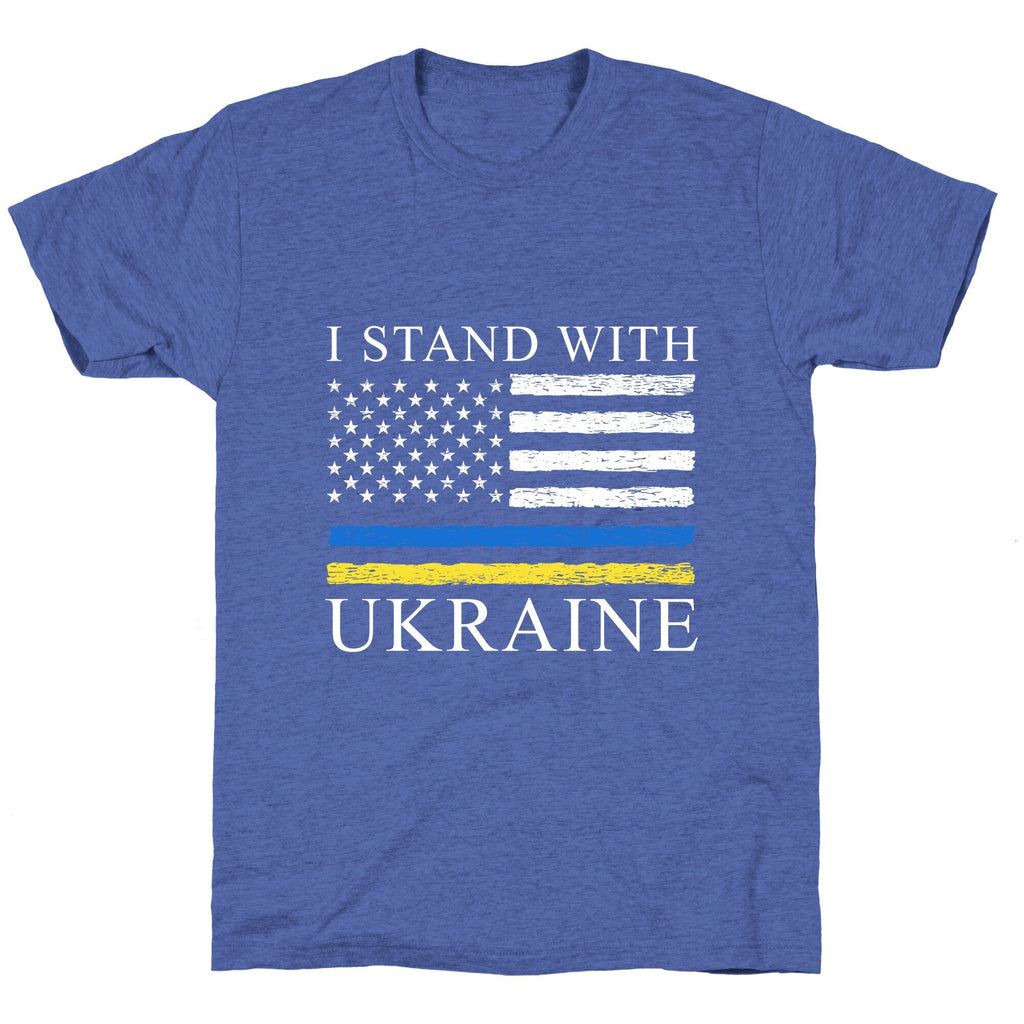 I Stand With Ukraine Flag Unisex Triblend Tee Unisex