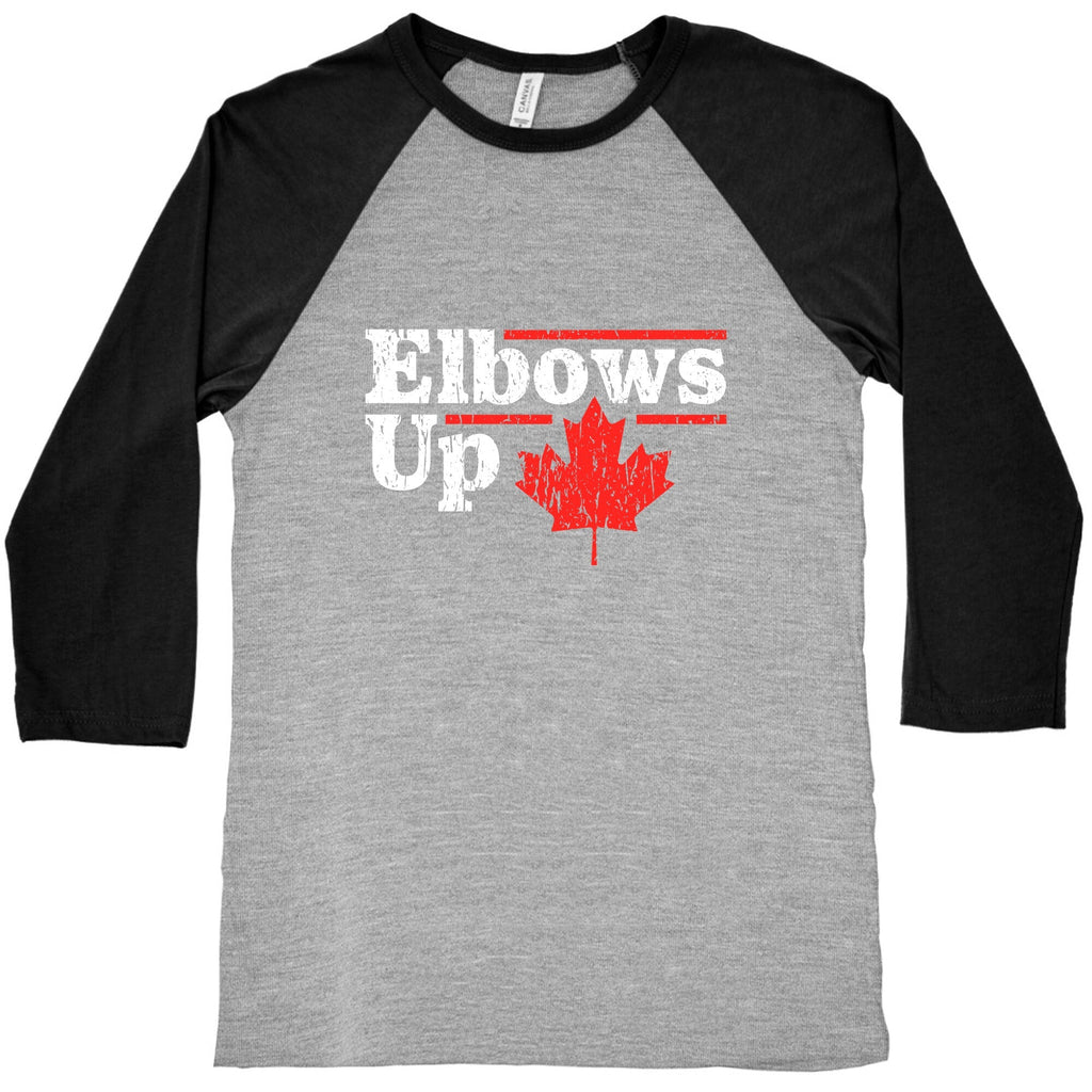 Elbows Up Canada Leaf Baseball Tee Unisex