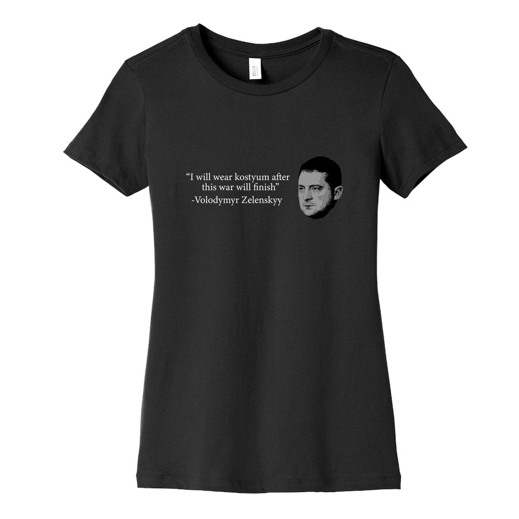 Zelensky Trump Costume Quote Womens Cotton Tee Unisex