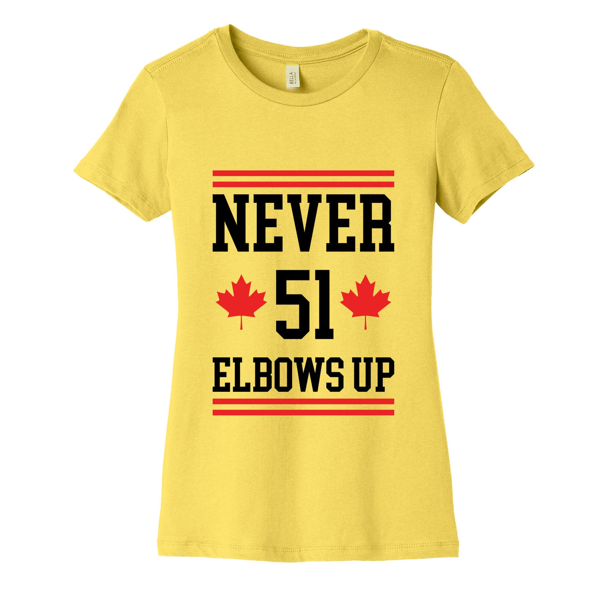 Elbows Up Never 51 Womens Cotton Tee Unisex