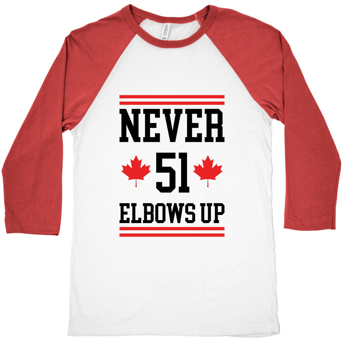 Elbows Up Never 51 Baseball Tee Unisex