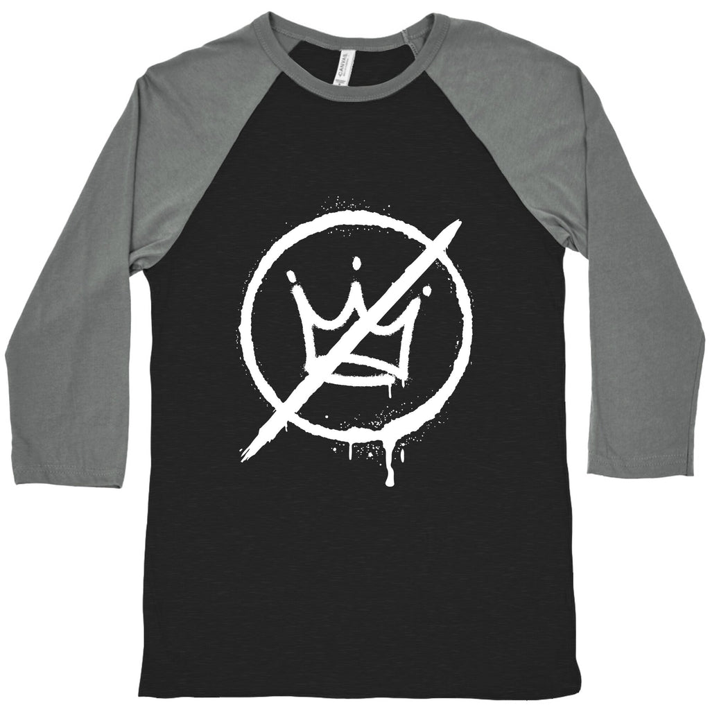 No Kings Crown Anti Trump Baseball Tee Unisex