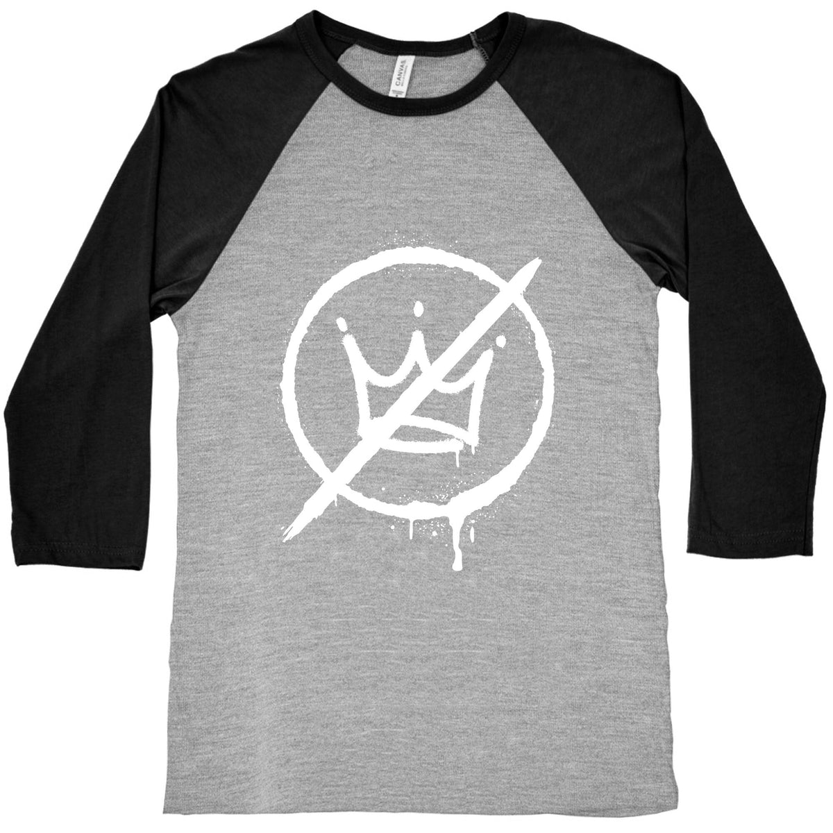 No Kings Crown Anti Trump Baseball Tee Unisex