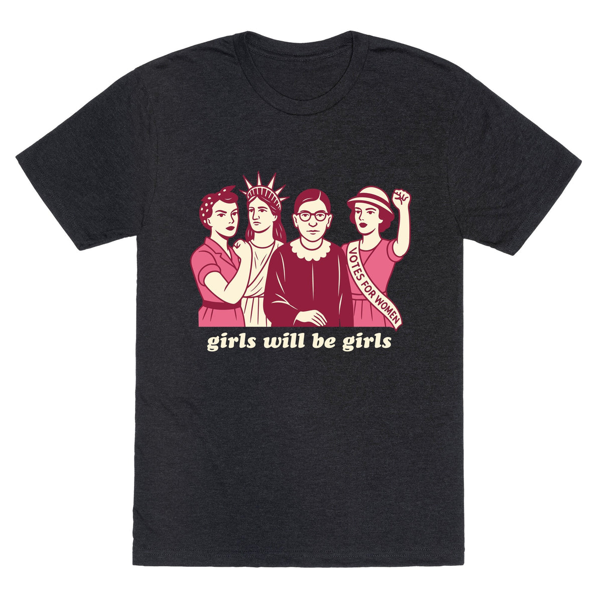 Girls Will Be Girls Fourth of July Unisex Triblend Tee Unisex