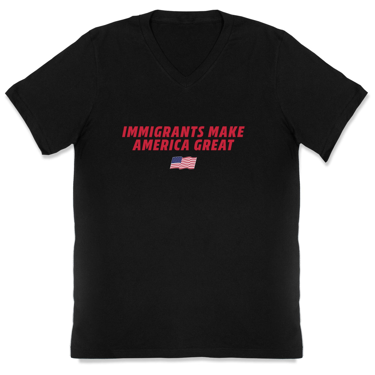 Immigrants Make America Great Flag V-Neck Unisex