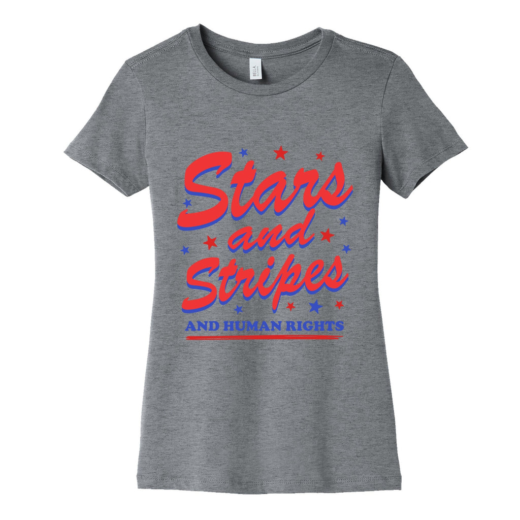 Starts Stripes Human Rights Womens Cotton Tee Unisex