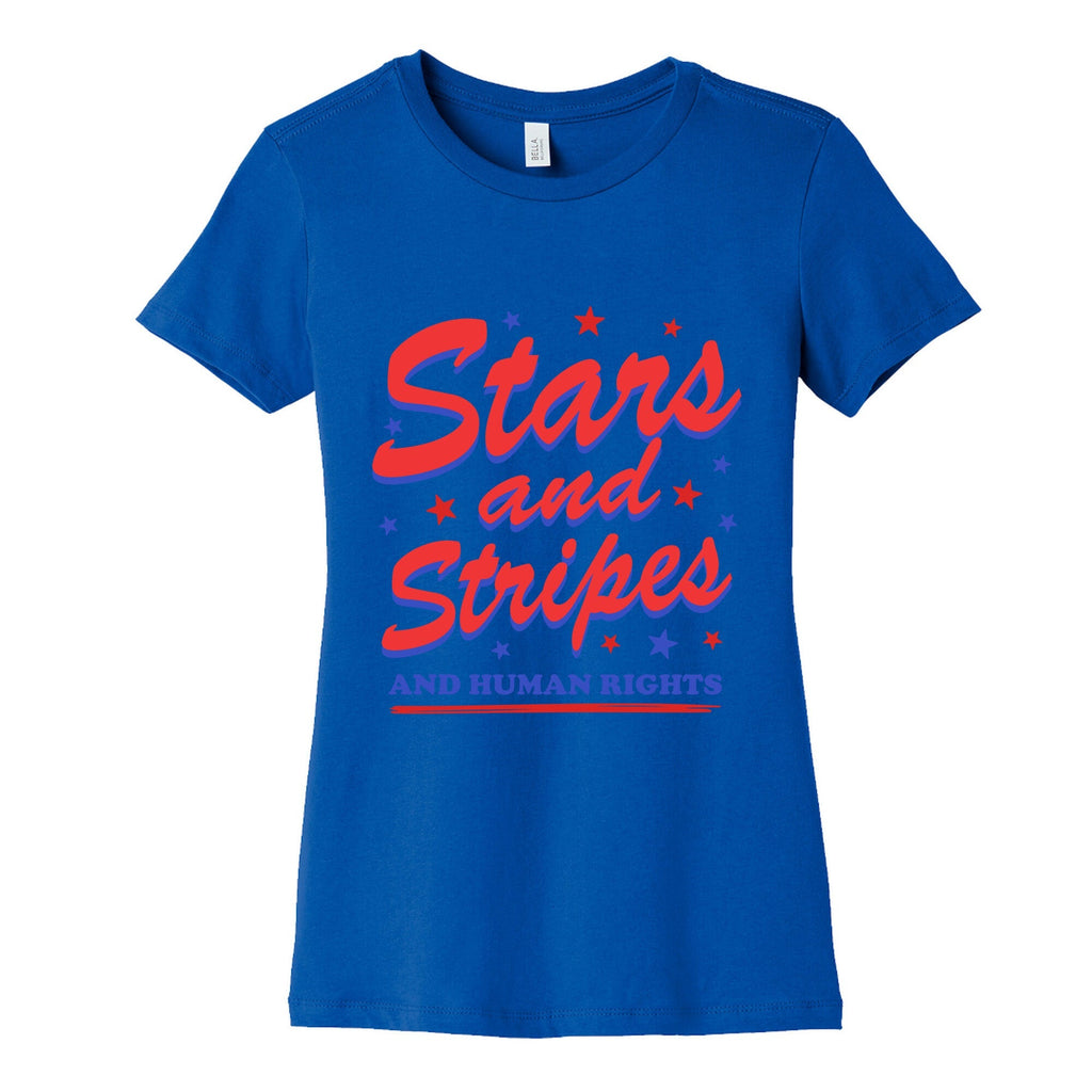 Starts Stripes Human Rights Womens Cotton Tee Unisex