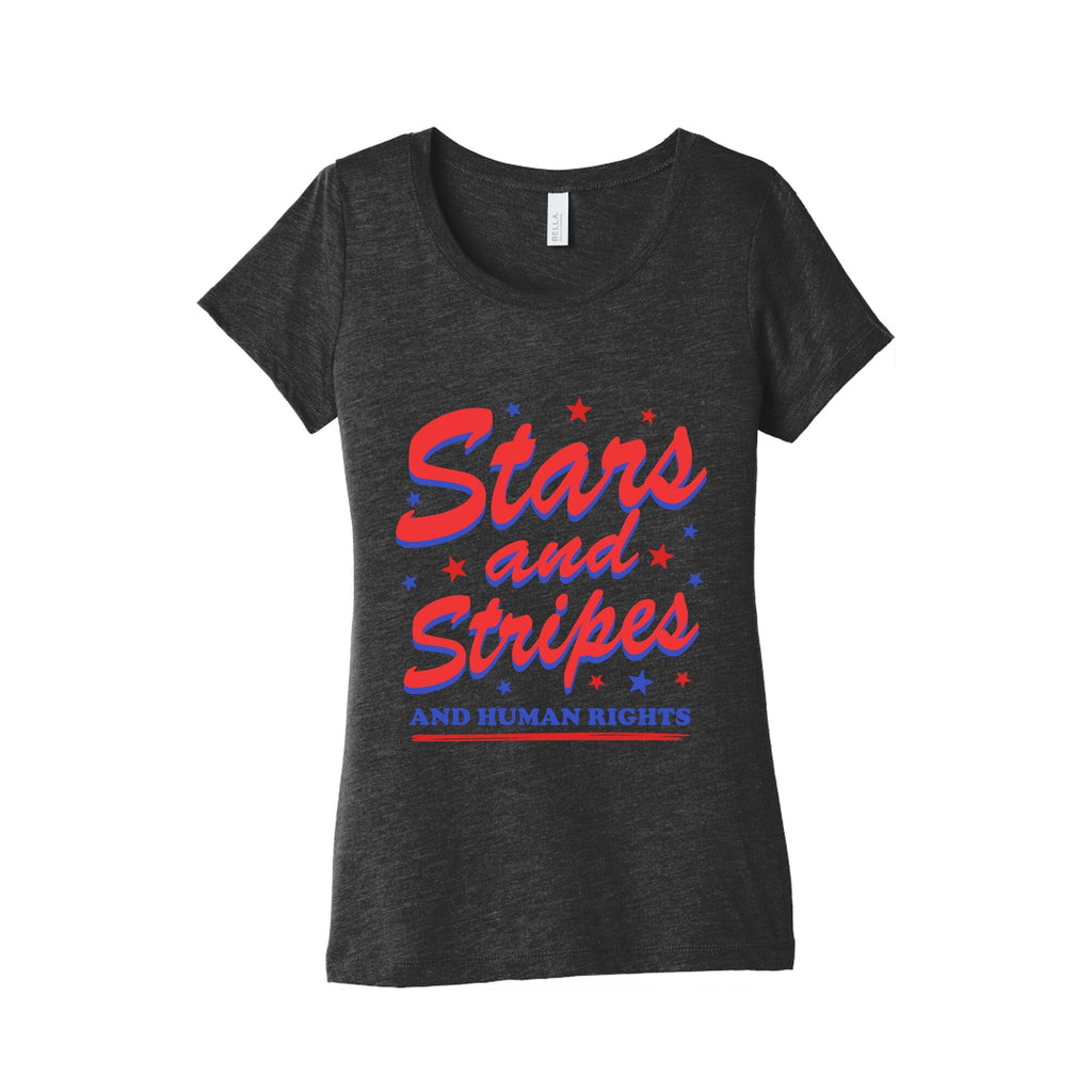 Starts Stripes Human Rights Womens Triblend Tee Unisex