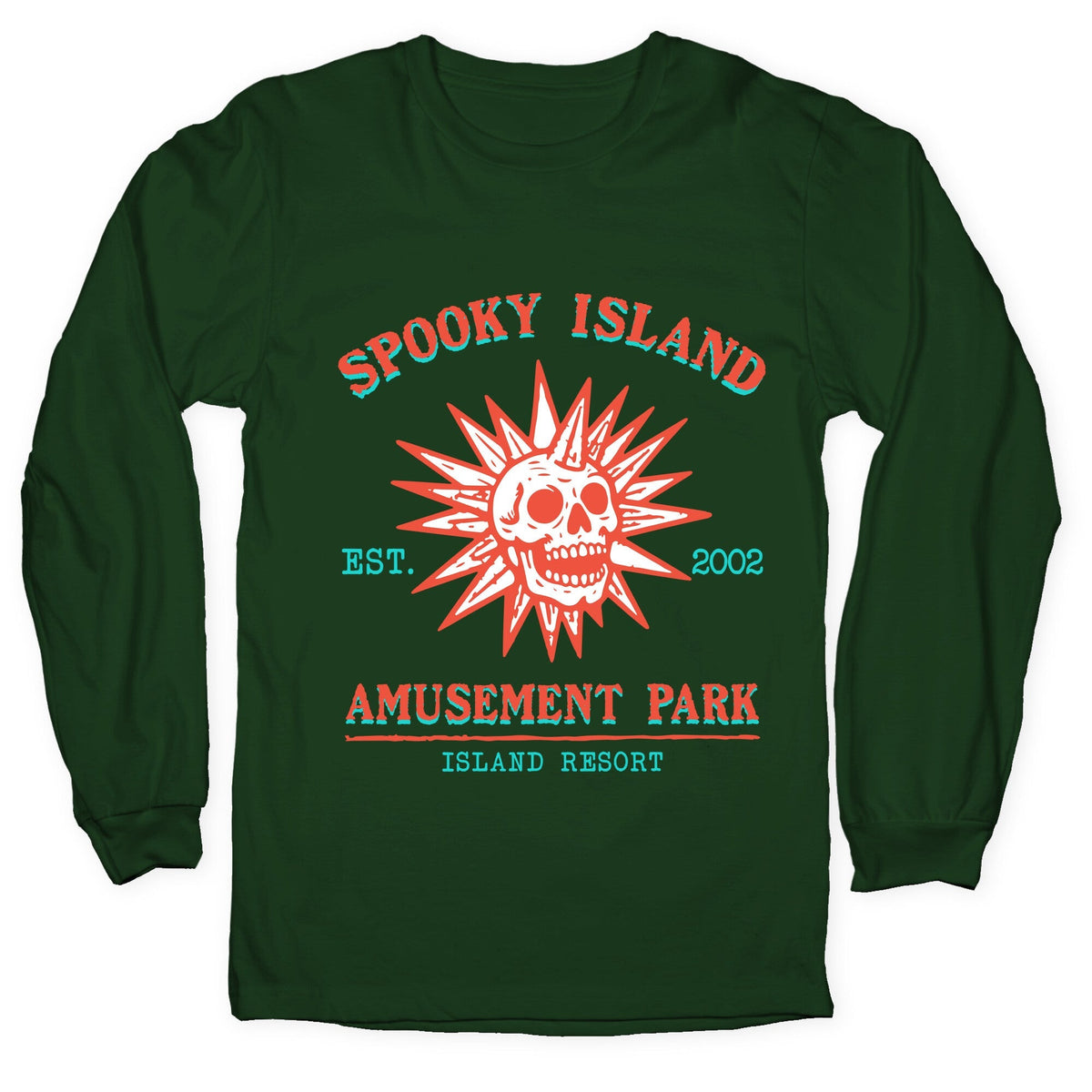 Spooky Island Retro Longsleeve Tee Unisex