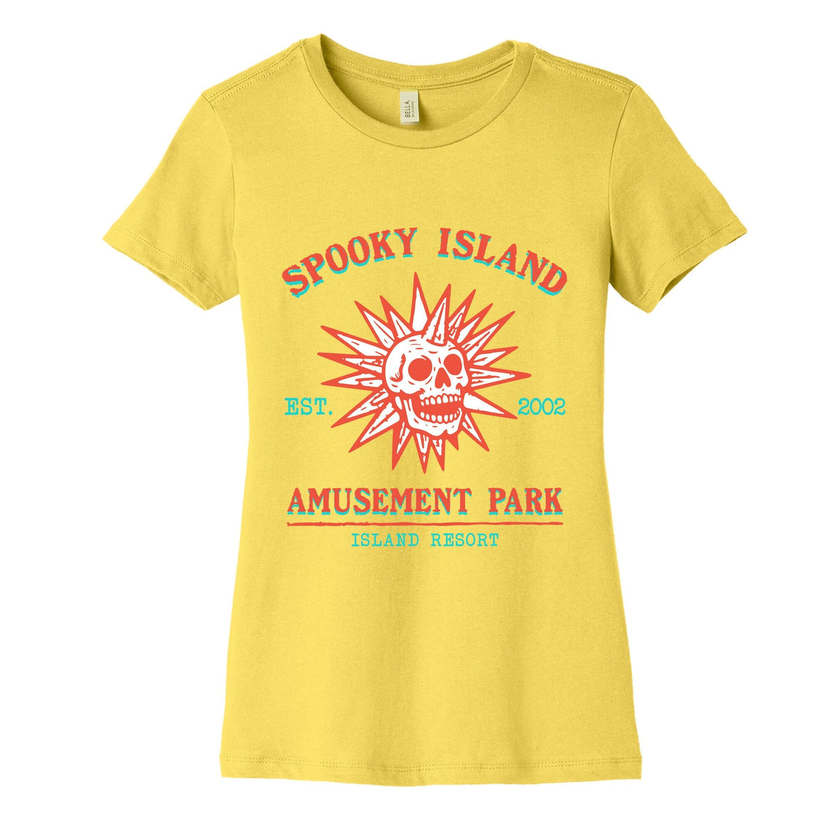 Spooky Island Retro Womens Cotton Tee Unisex