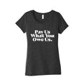 Pay Us What You Owe Us Womens Triblend Tee Unisex