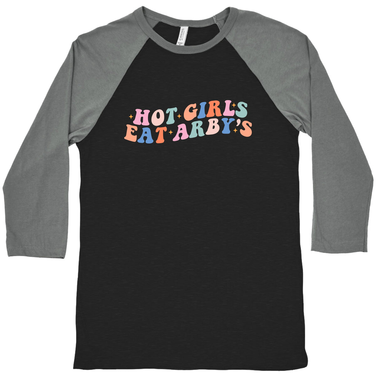 Hot Girls Eat Arbys Retro Baseball Tee Unisex