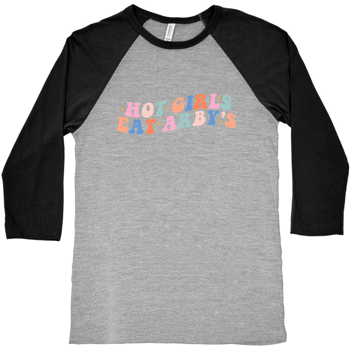 Hot Girls Eat Arbys Retro Baseball Tee Unisex