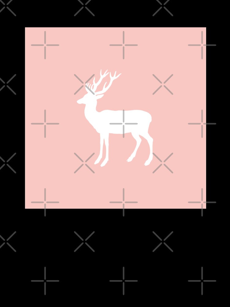 Christmas reindeer silhouette on light pink background by by-jwp