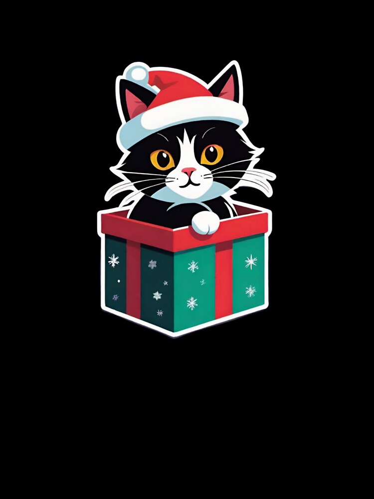 Cat hiding inside the Christmas gift by Chimanjaipal