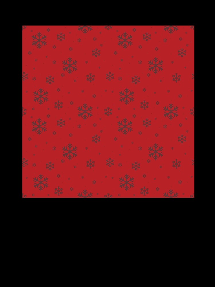 Christmas Snow Flakes on Red 2 by PrintsByAnnJ