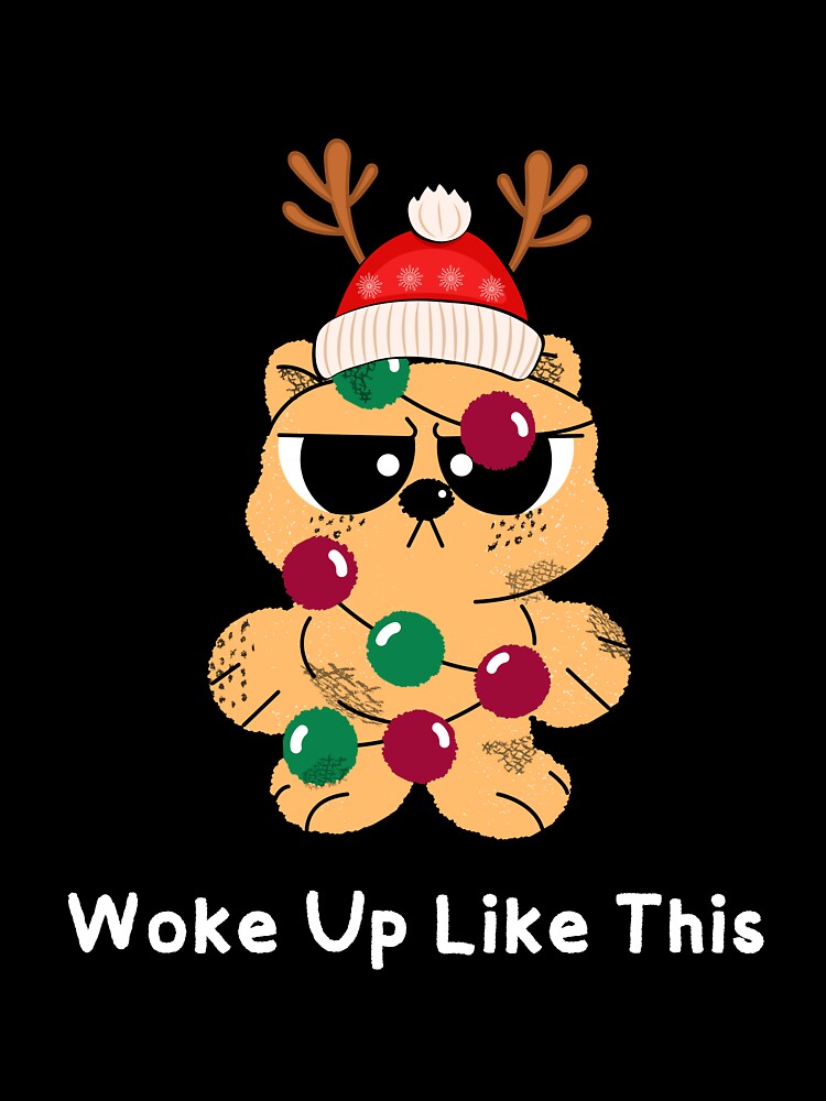 Funny Orange Cat Wrapped In Christmas Lights  - Sarcastic Christmas Saying by Cat Stories