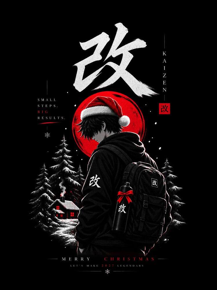 Kaizen Anime Christmas 2027 Self Improvement by Dark Iron Apparel