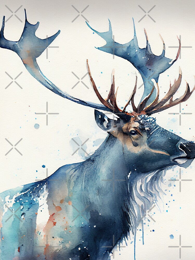 Arctic Reindeer - Watercolor Paint by ABArtByAlexST