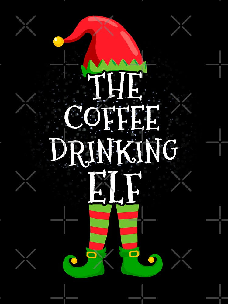 Coffee Drinking Elf Family Matching Christmas Group Funny Gift by CosmoKitsch