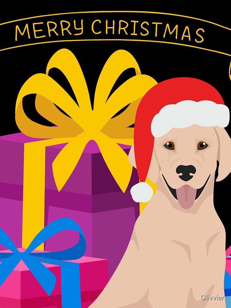 Westie Christmas Tree Dog Cute Labrador with presents - perfect for christmas by Olivvier