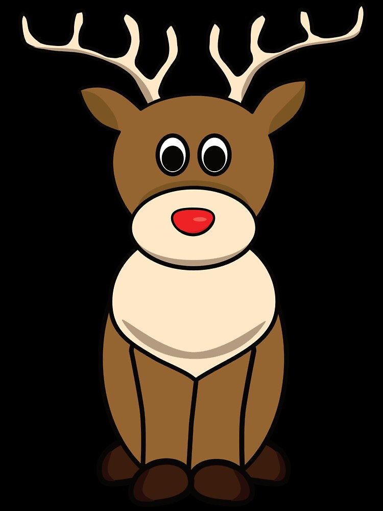 Adorable christmas reindeer with red nose by CCreationStore