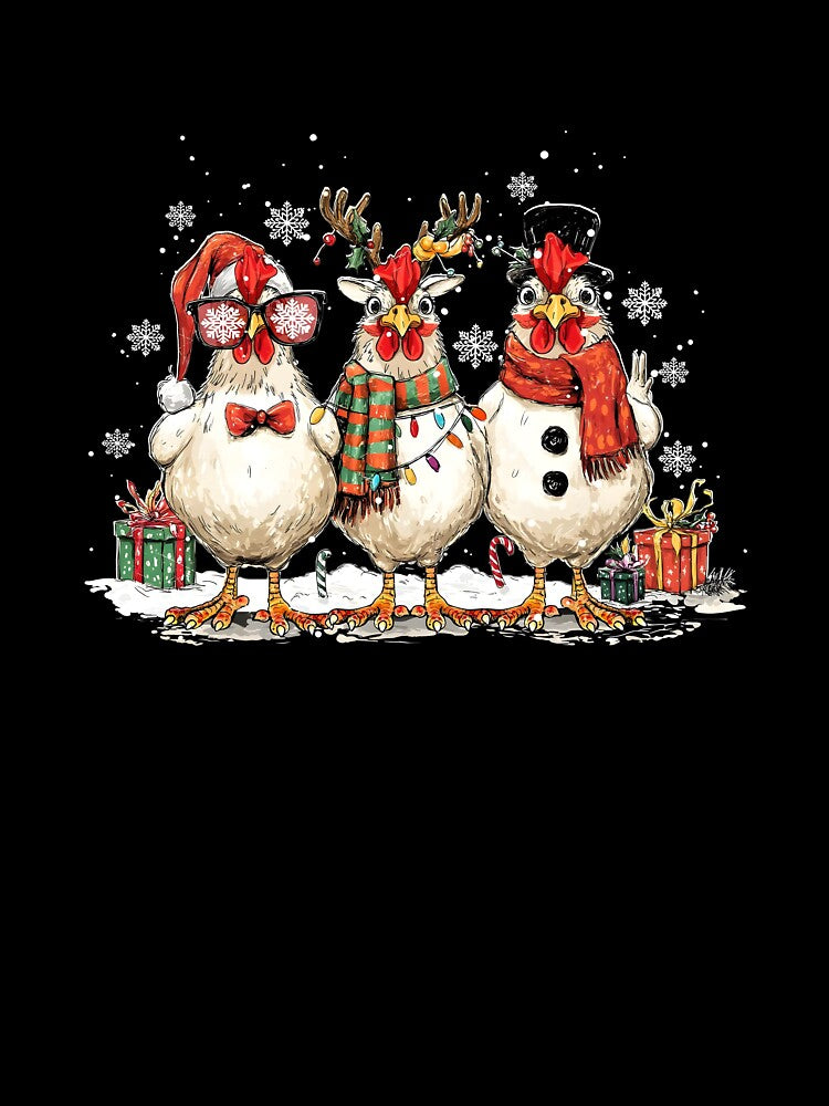 Retro Chicken Christmas Coquette by Dagmarporgnysdo