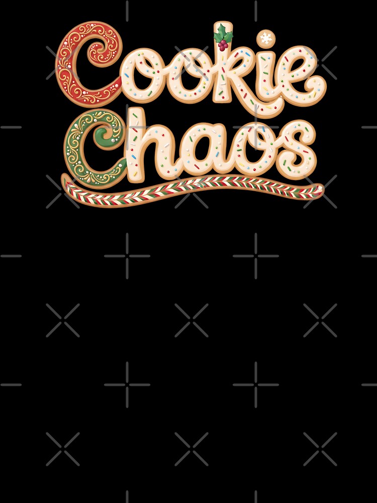 Cookie Chaos Christmas Typography by JumpJammiesTees