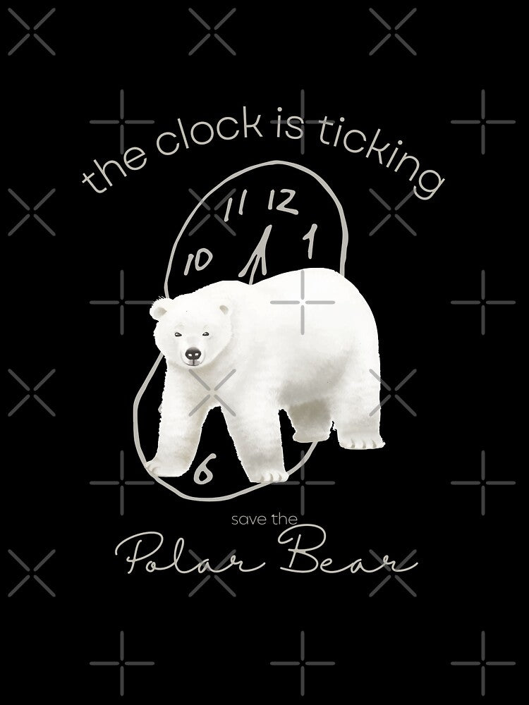 Save The Polar Bear The Clock is Ticking Throw Blanket by MagicWolfStar