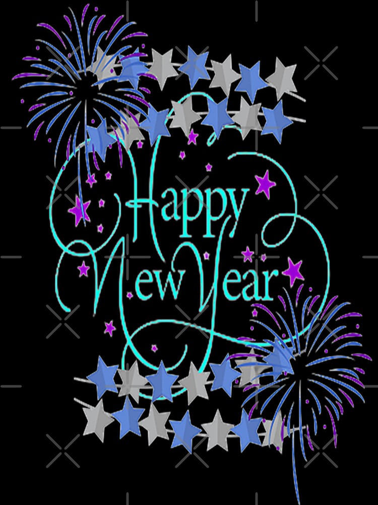 Happy New Year Digital Lettering Design, 4, Howdy New Year,New Years Celebration, New Years Eve Countdown by Adri Barnard