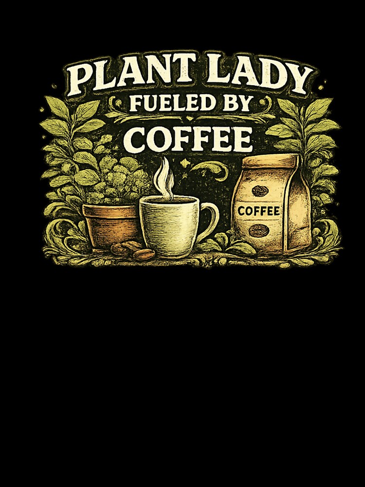 Plant Lady Fueled by Coffee | Funny Plant Lady Gift | Coffee Lover Gift | Plant Mom Gift | Greenhouse Gardener Shirt by HooptownRV